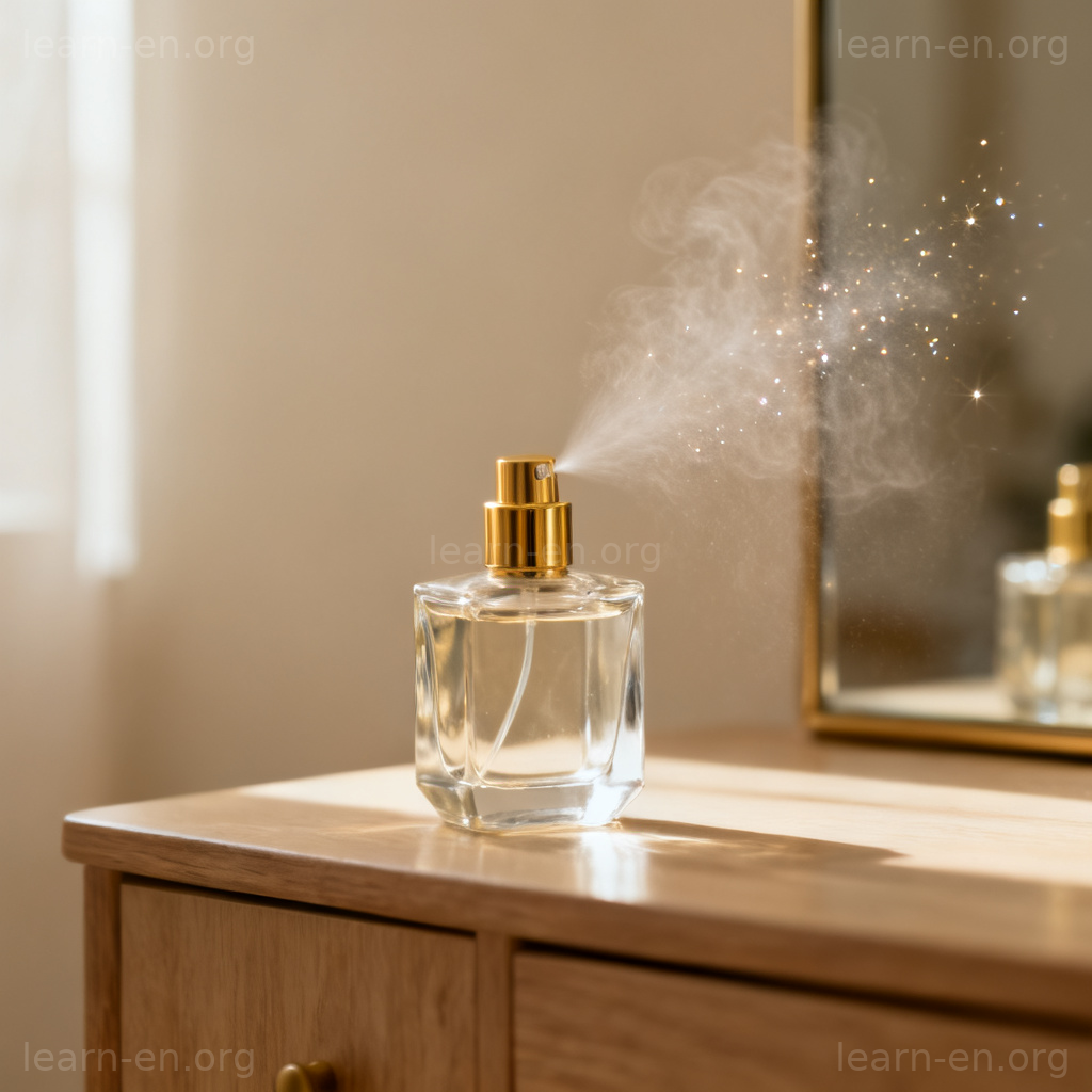 fragrance parfum liquide flacon élégant vaporisateur illustration