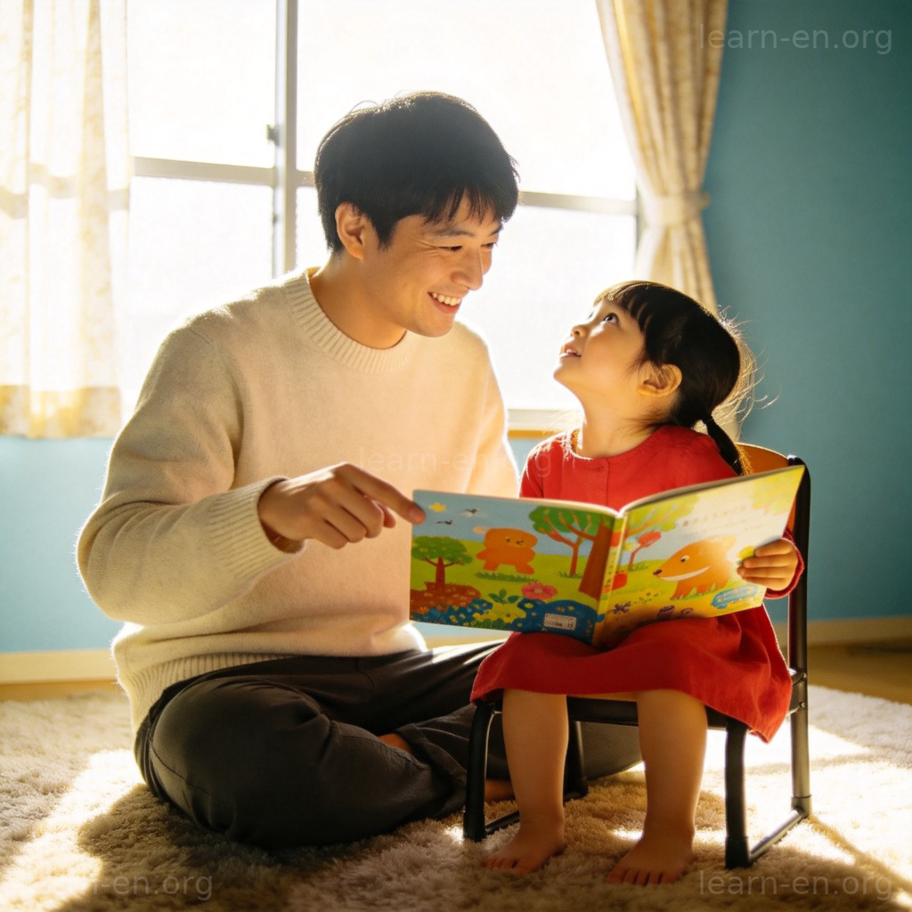 gently 温和地含义图解：成人温和地与孩子交谈的场景