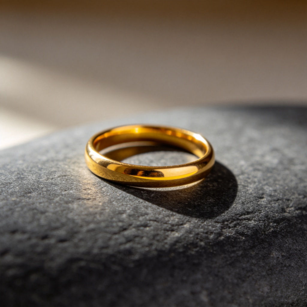 golden 含义图解：金色戒指展示金属光泽与颜色