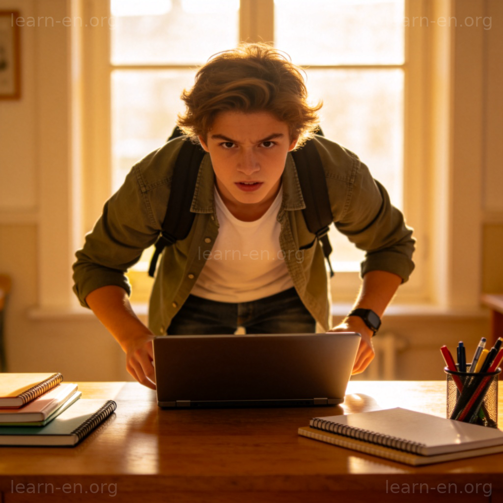 Got To Go 含义图解：学生结束任务开始新工作的场景