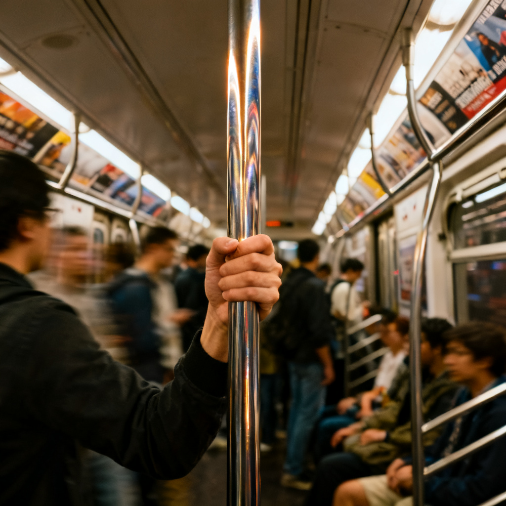 grabbed the handrail 图片