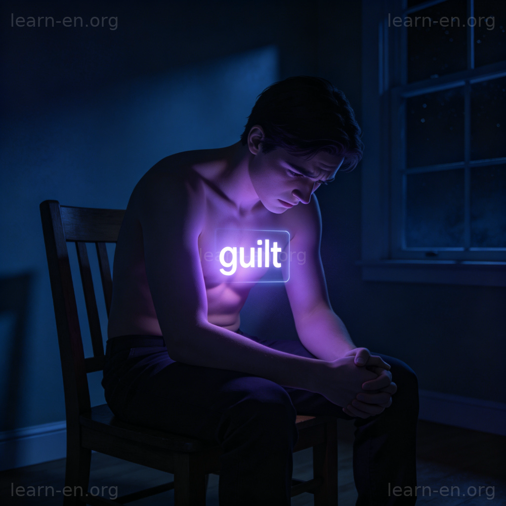 have a guilty conscience 图解：深夜独坐内心不安的人