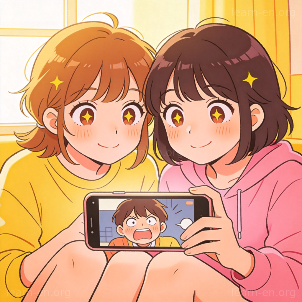 I Know Right 图解：两位朋友对手机视频表示强烈赞同