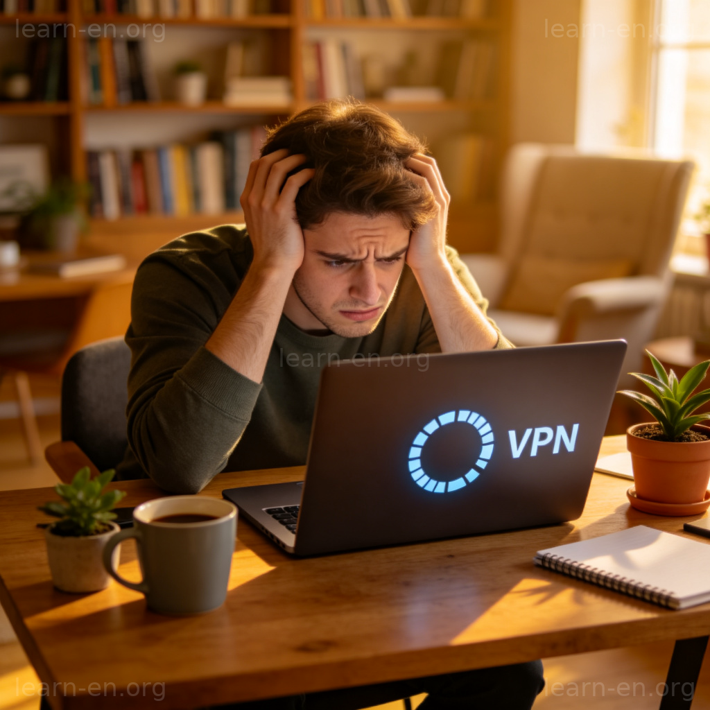 I'm having trouble connecting to the VPN 图解：用户在家办公时VPN连接失败