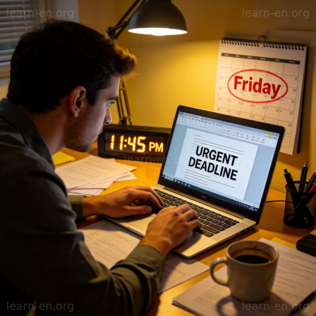 I need to finish this report by Friday 含义图解：周五截止前赶报告