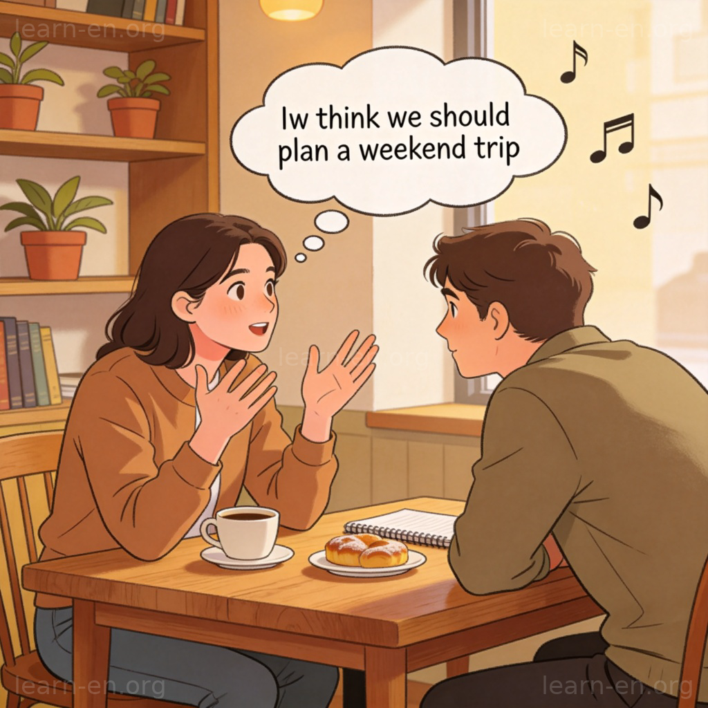 In My Opinion 图解：咖啡馆中朋友用手势礼貌表达个人观点