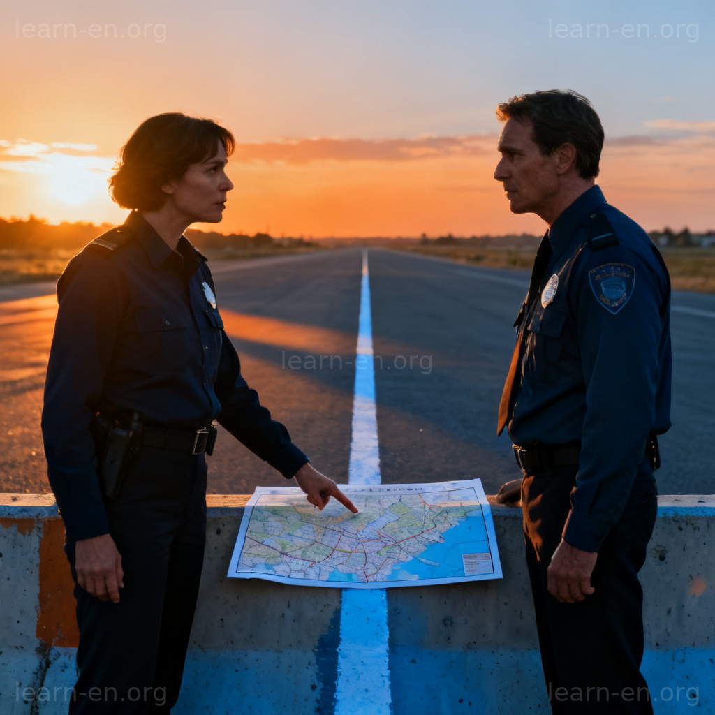 Incident meaning shown as a serious diplomatic discussion at a border crossing.