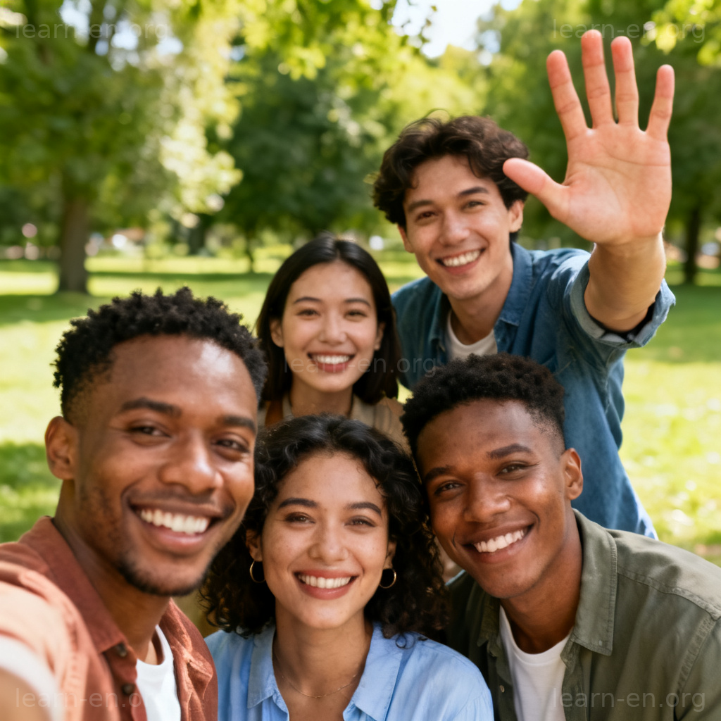 Visual definition of include: group photo showing inclusive invitation.