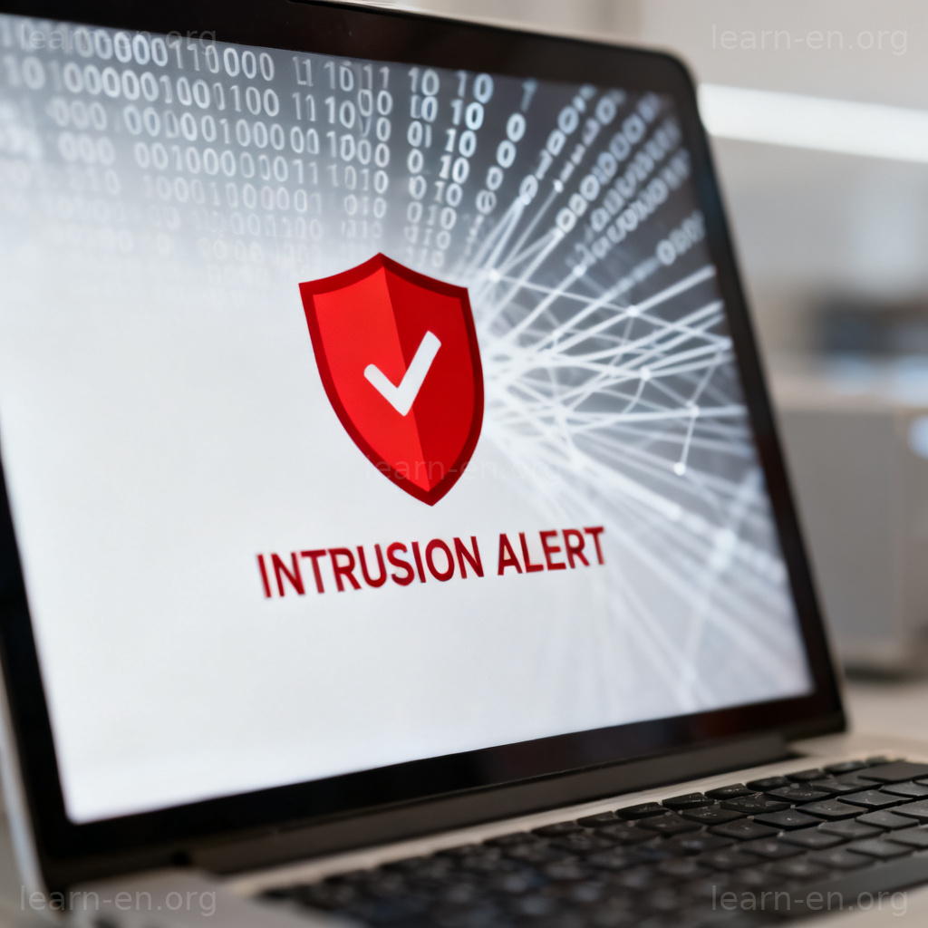 intrusion 技术入侵：电脑屏幕上的安全警报提示