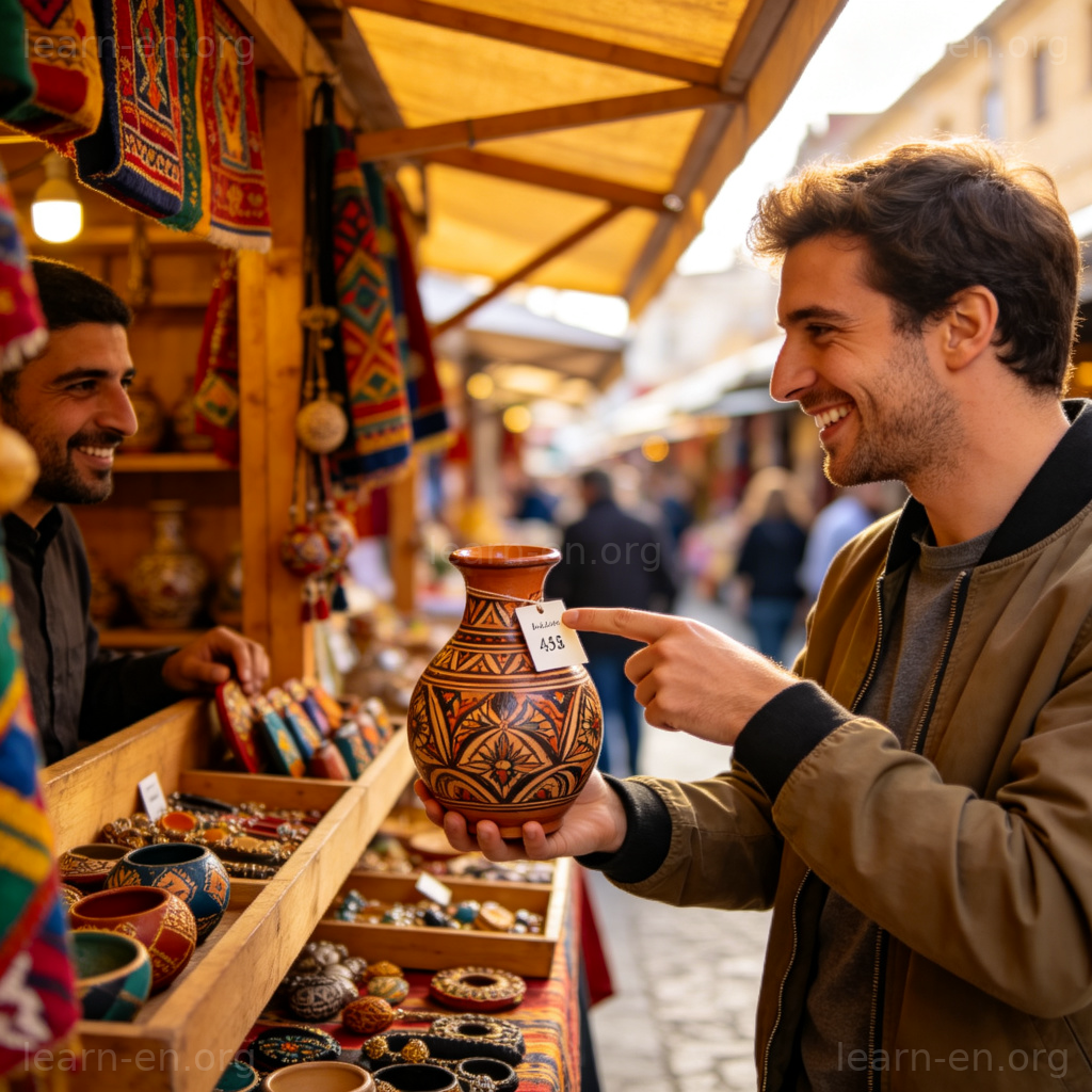 Endpreis-Frage am Marktstand