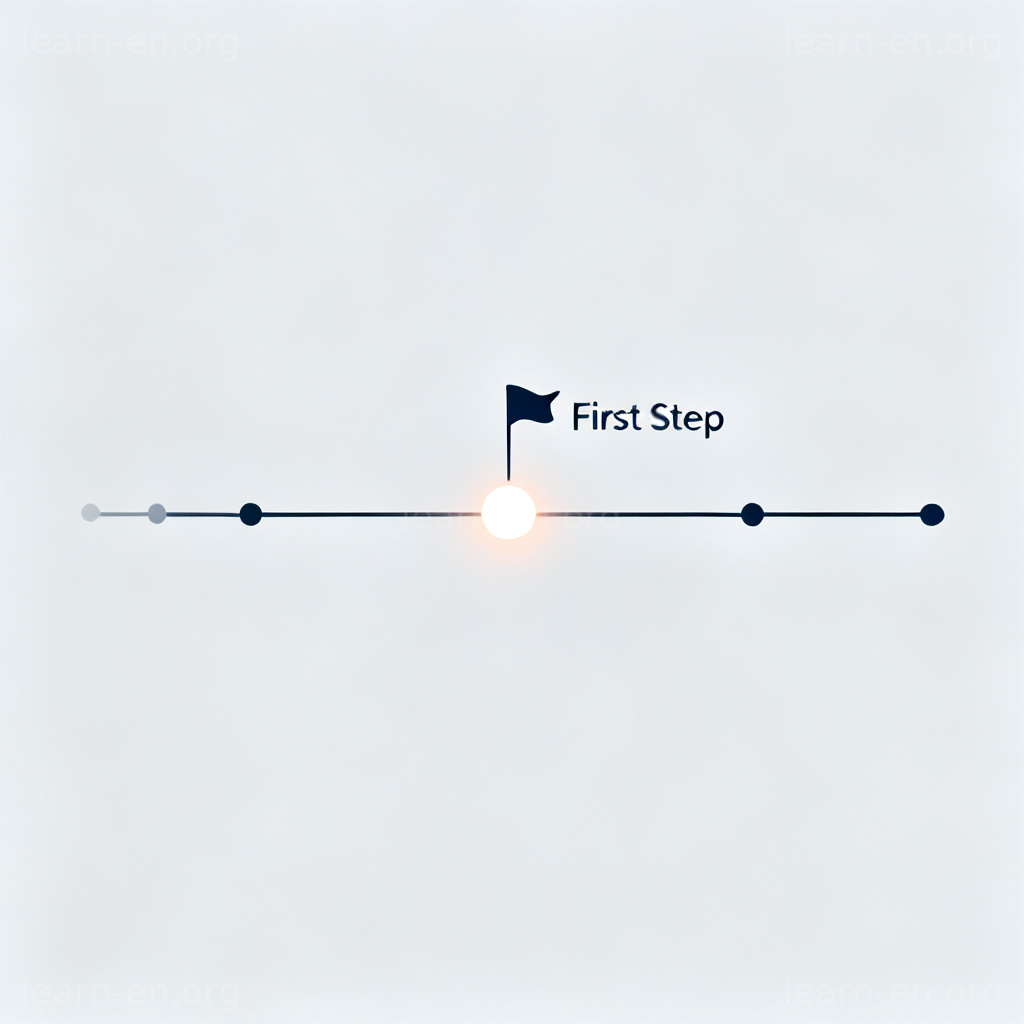 Landmark concept: timeline diagram showing a key turning point or major event.