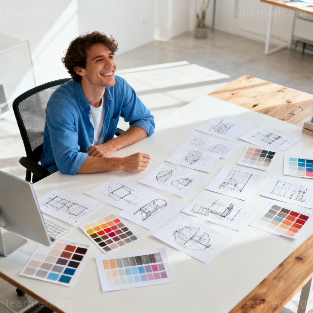 Latitude as freedom of action shown by creative designer at work
