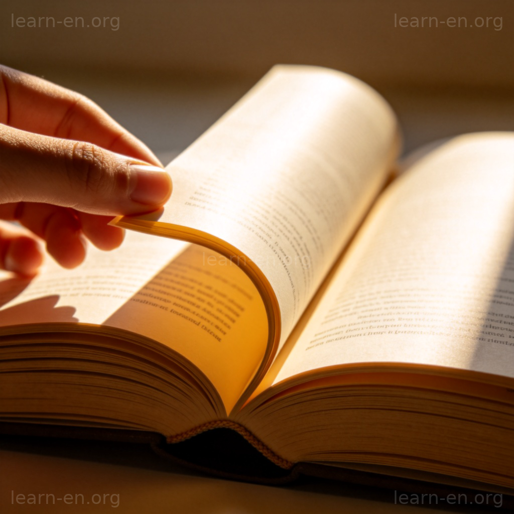 latter 场景图解：手指翻动书本的最后几页