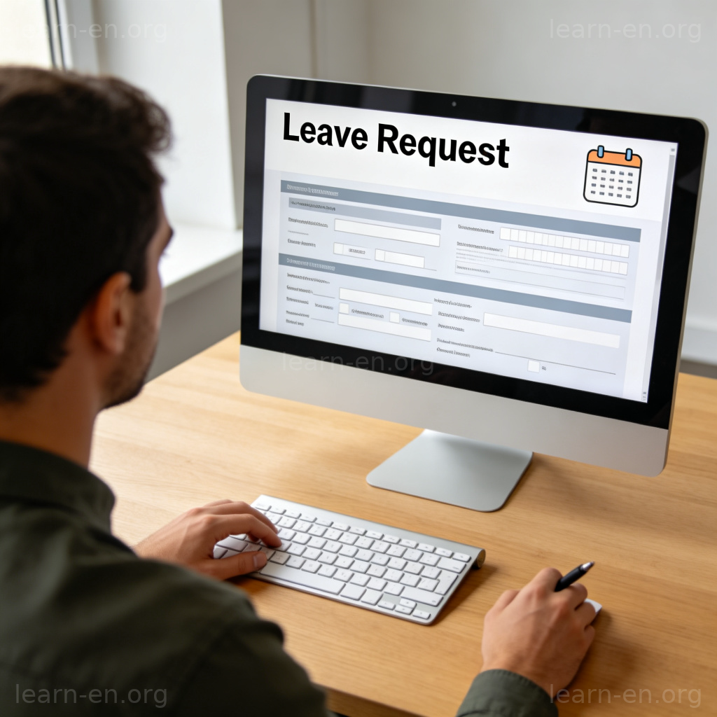 Leave Request Form 请假申请表填写场景图解