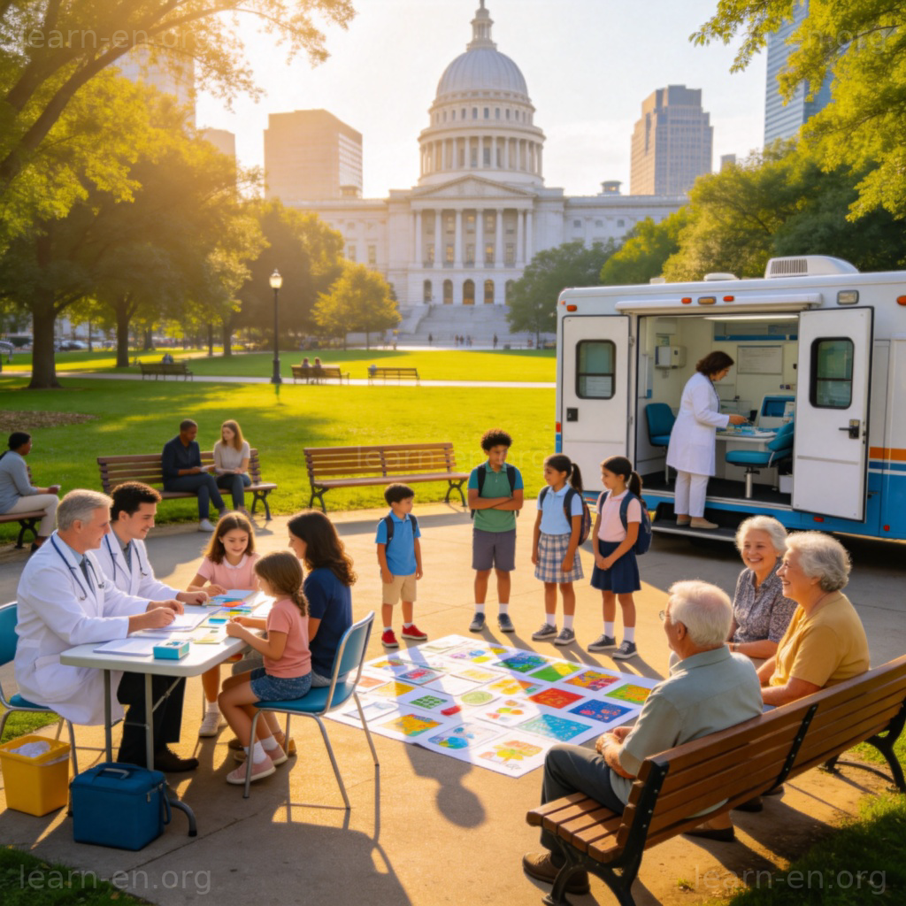 liberal 含义图解：城市公园中的社区支持与多元互动场景