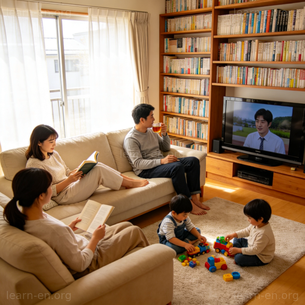 Salon moderne avec canapé et télévision