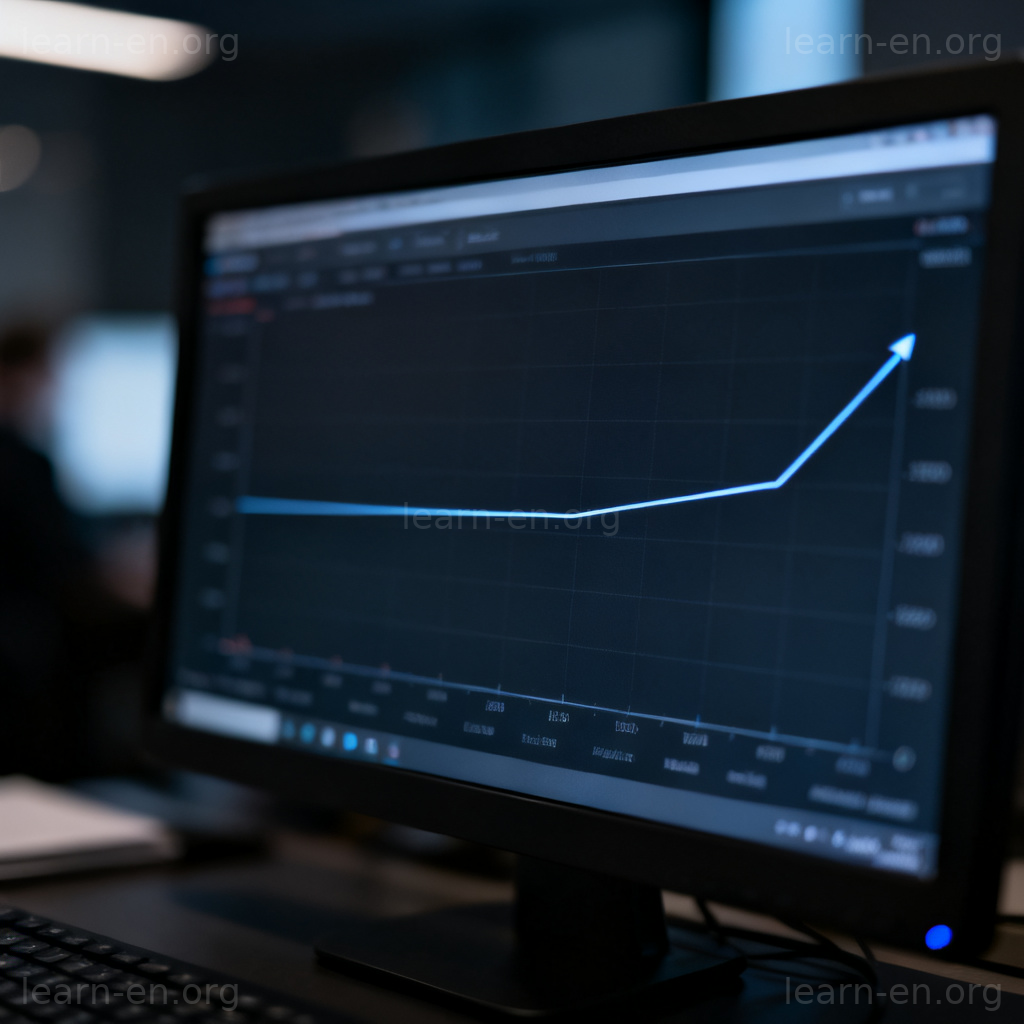 Marginally rising financial chart line indicating minimal change