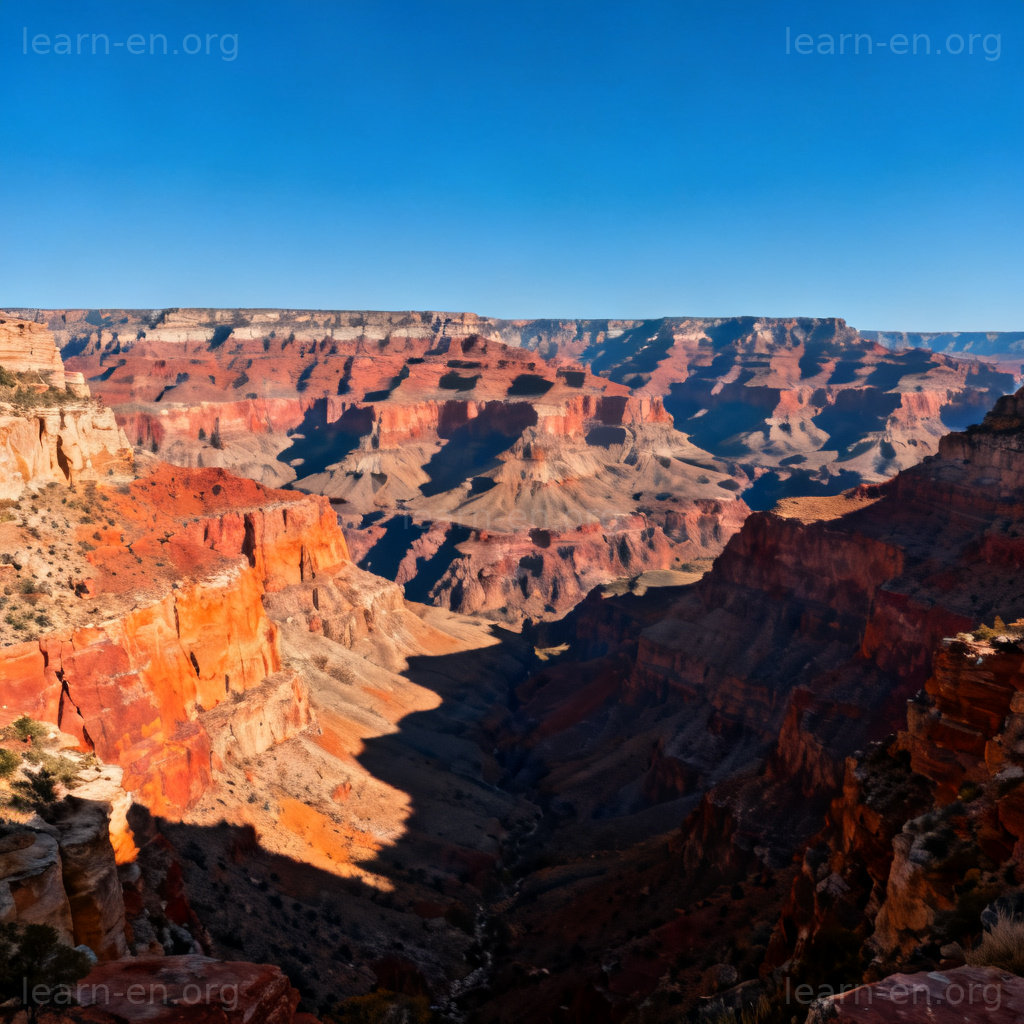 Grand Canyon natural wonder under blue sky