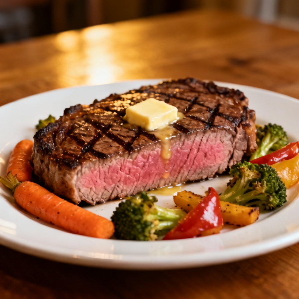 medium rare steak 图片