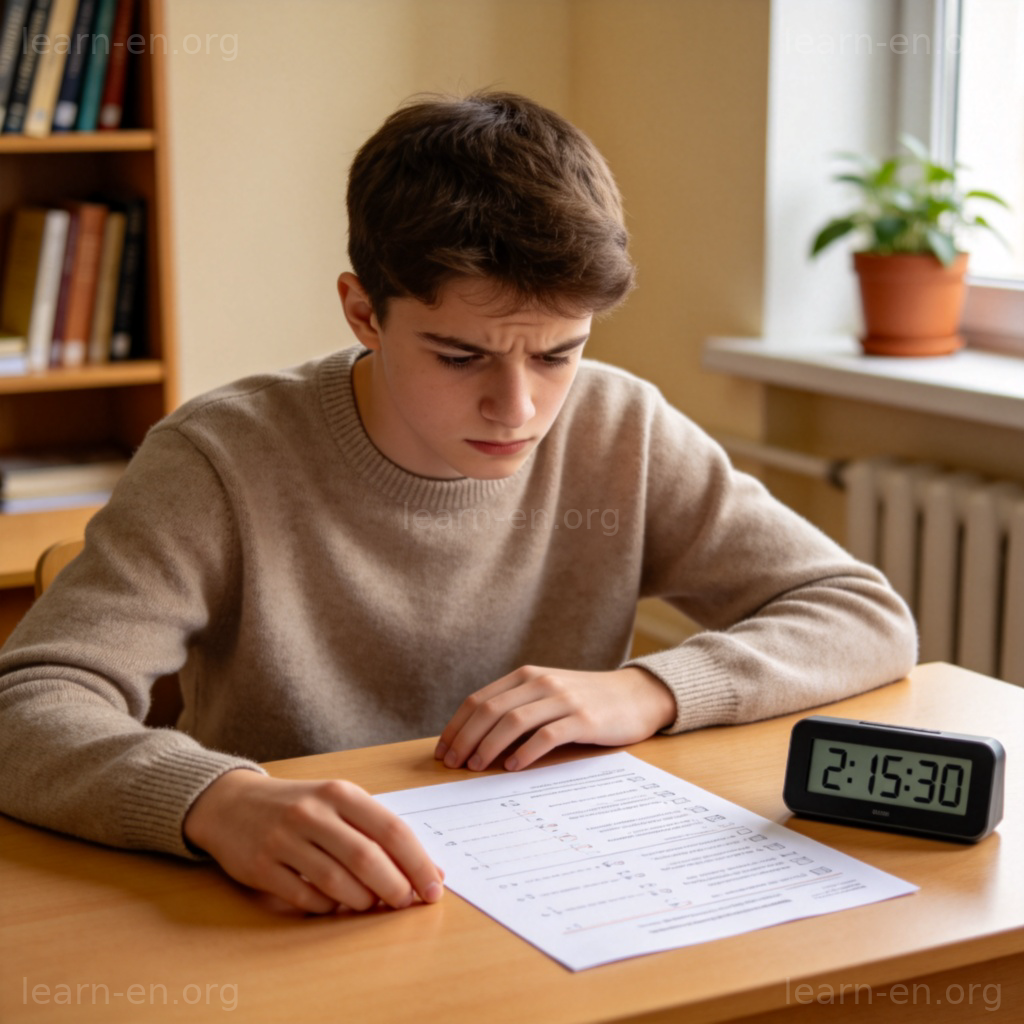 Examen blanc : étudiant concentré sur un test pratique