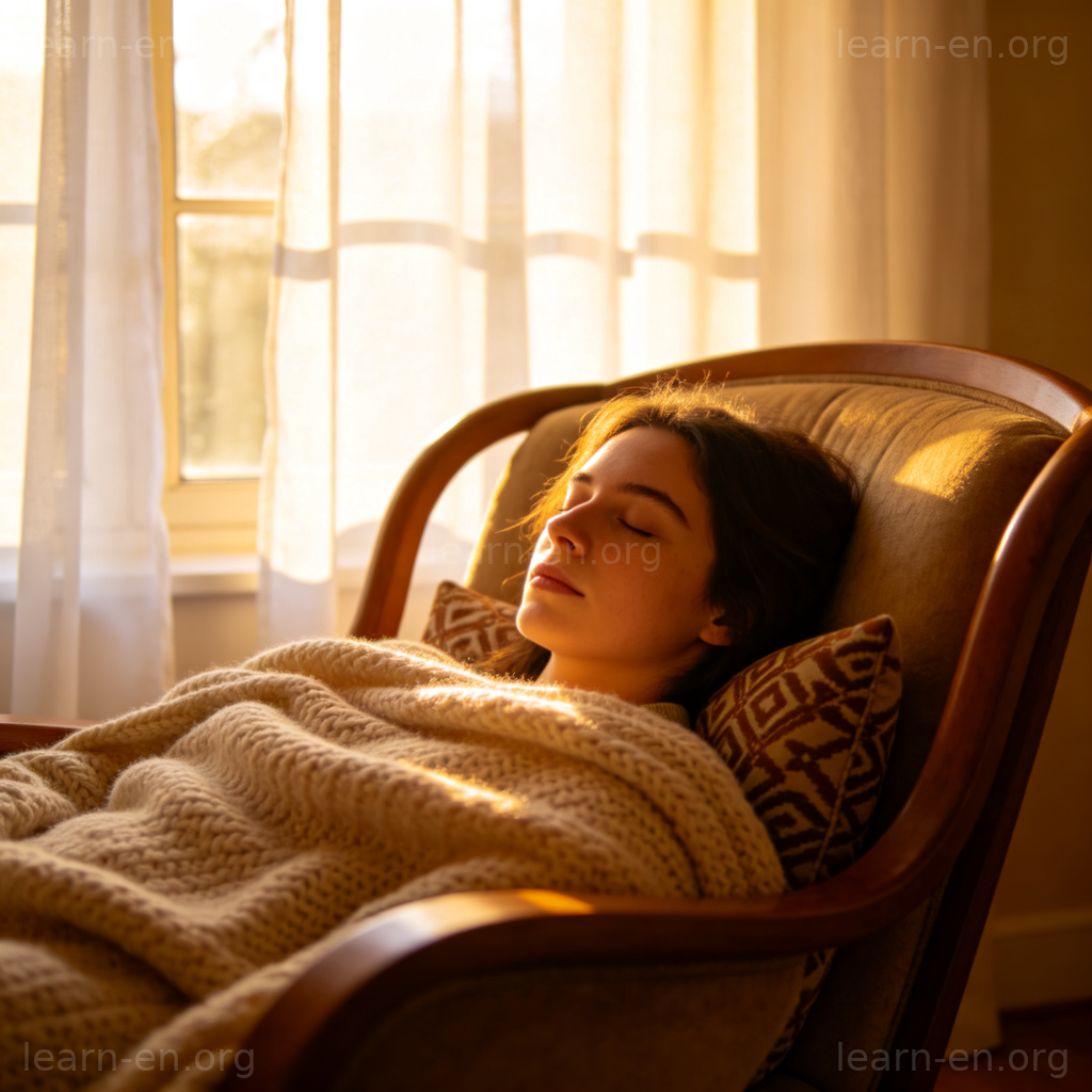 Napping by sunlit window