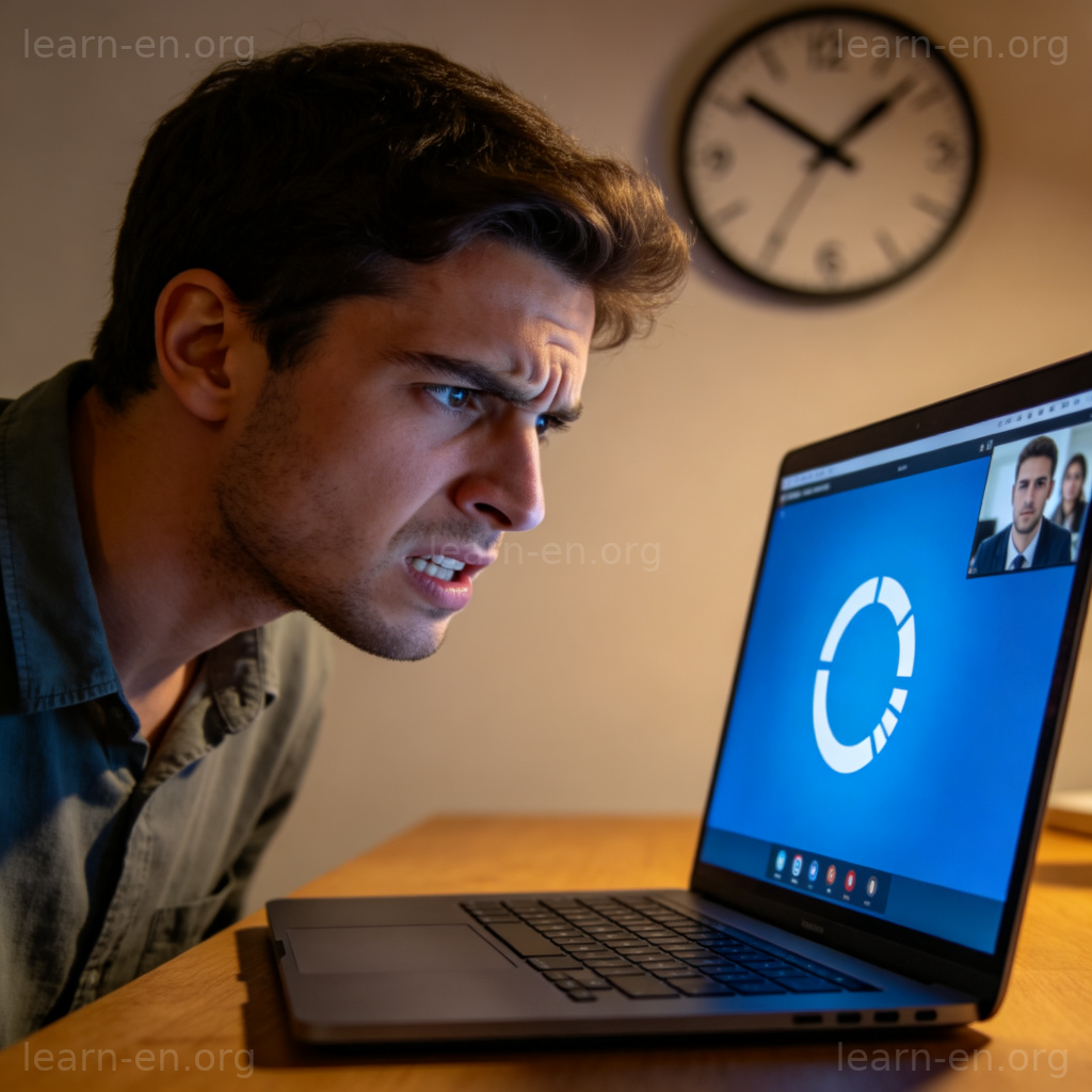 Network is lagging 图解：视频通话卡顿，人物面对缓冲图标