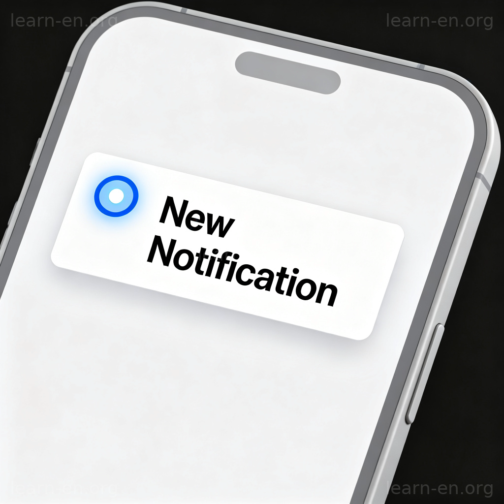 Smartphone notification alert pop-up message icon