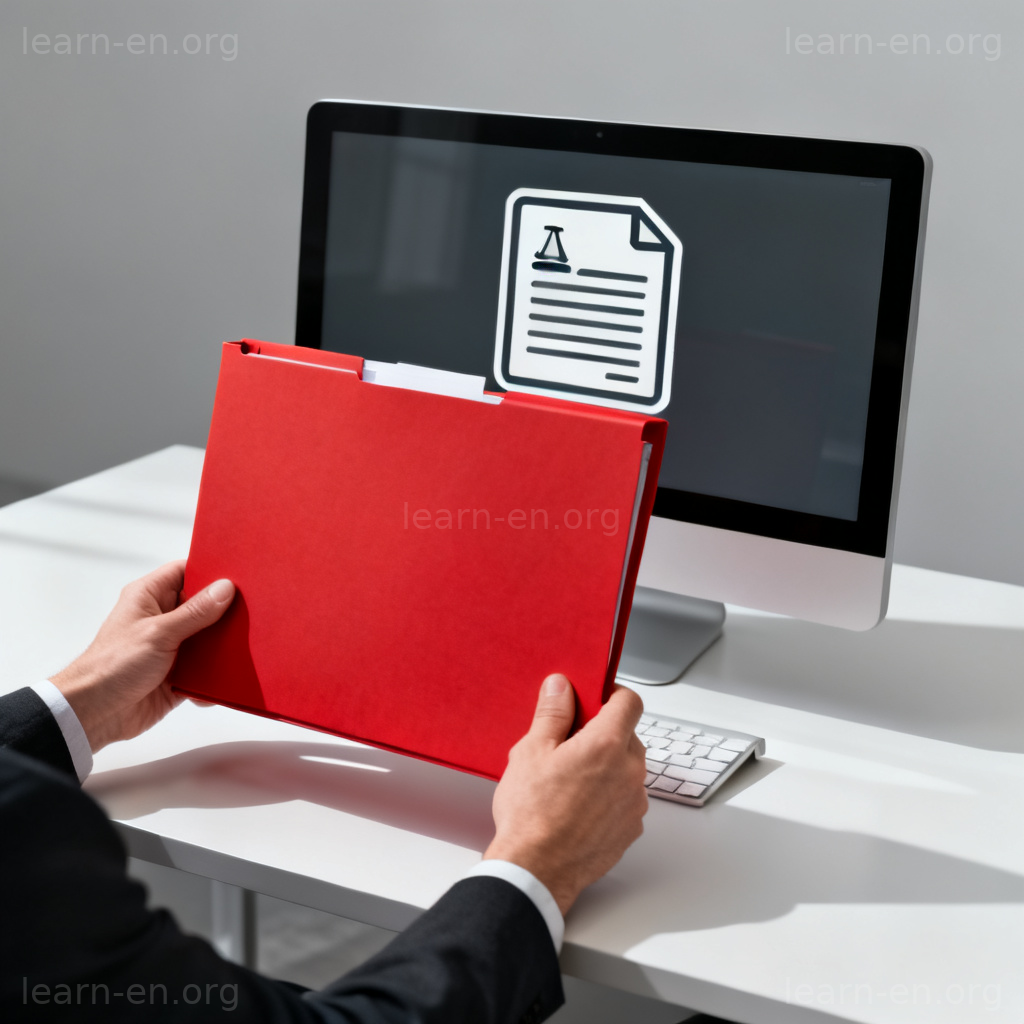 Obstruct legal process with folder blocking computer screen