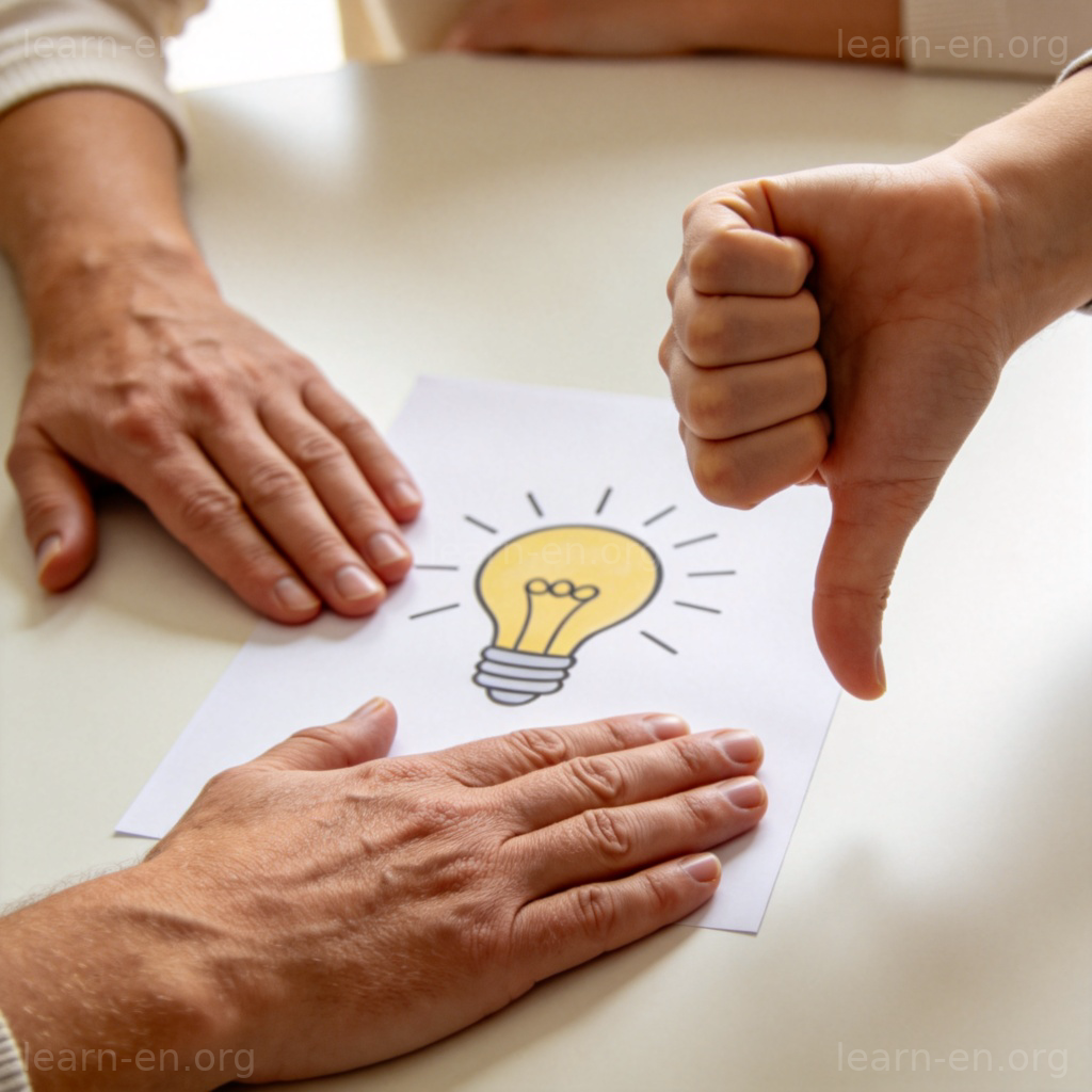 opposition 图解：手势表达对想法的反对与不赞成