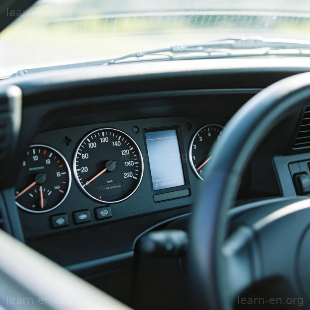 panel 含义图解：汽车仪表盘控制面板特写