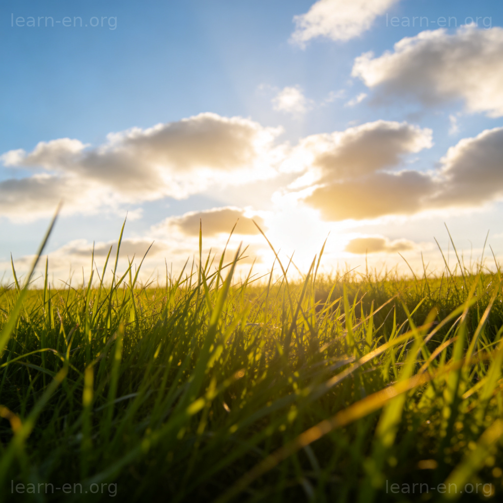 Partly cloudy 天气图解：蓝天白云阳光明媚的局部多云场景