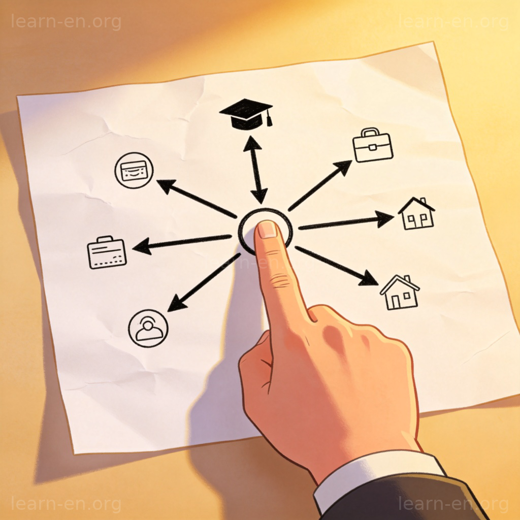 path 方向含义图解：指向人生选择路线图的手