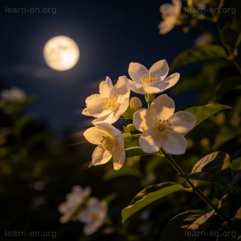 Perfume 使变香图解：夜晚绽放的茉莉花散发香气