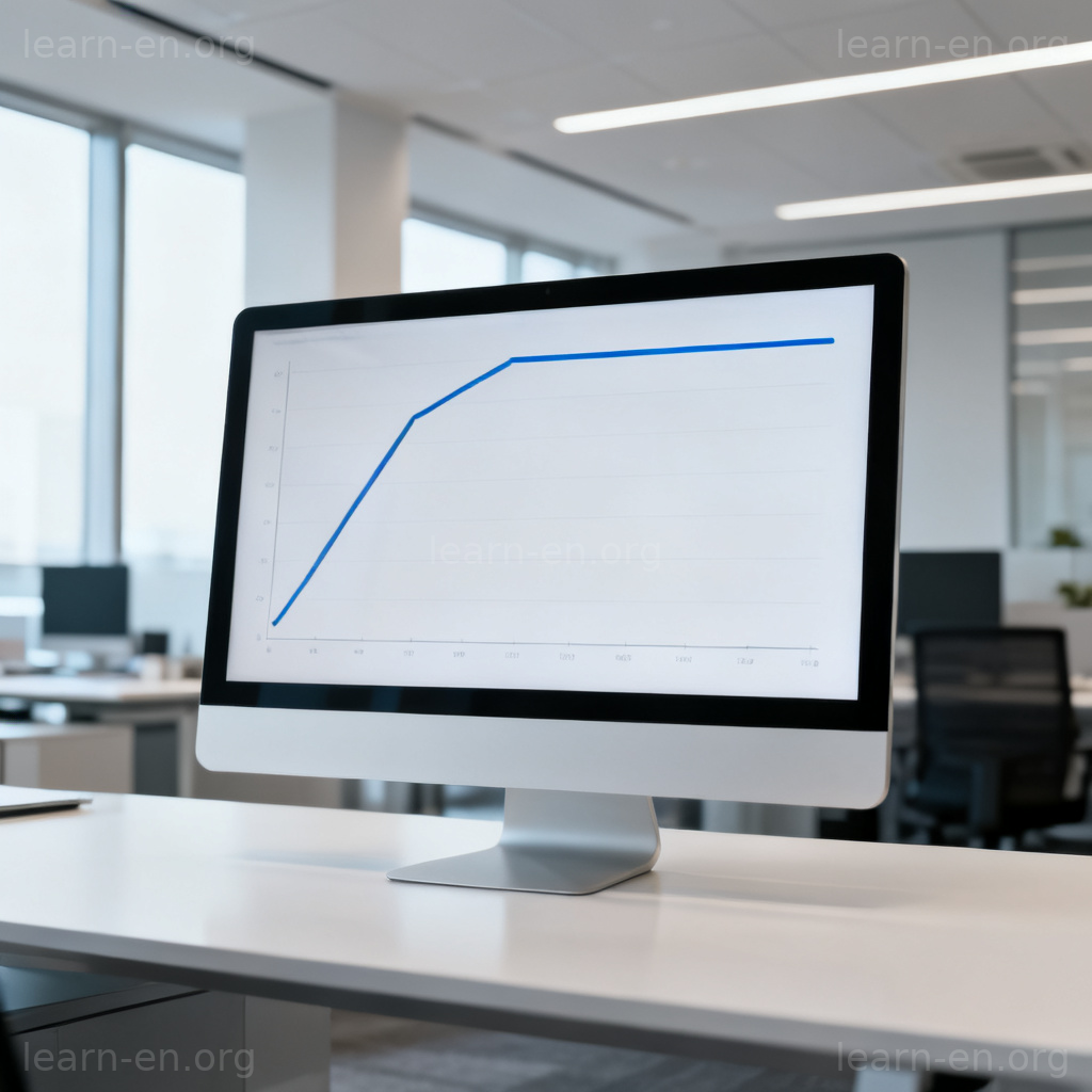 Plateau as stable level diagram showing a business graph line leveling off over time.