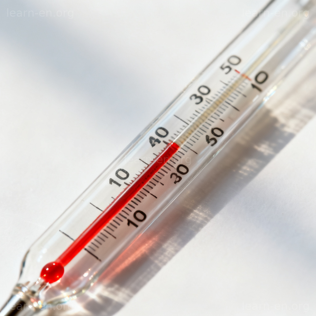 Positive as greater than zero: A thermometer showing a temperature clearly above the zero mark.