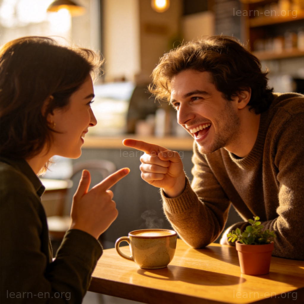 precisely 确认含义图解：咖啡馆中表示赞同的对话场景