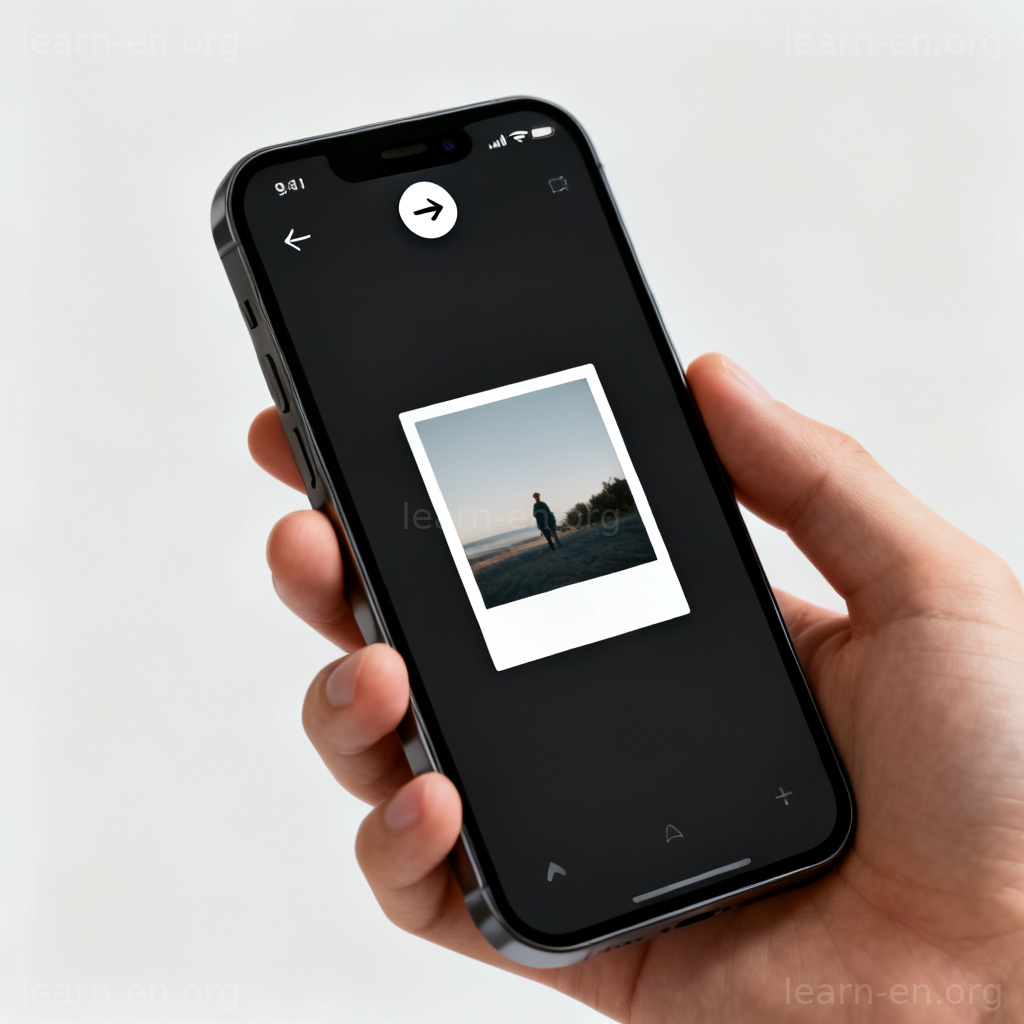 Previous photo navigation shown on a smartphone gallery interface with back arrow.