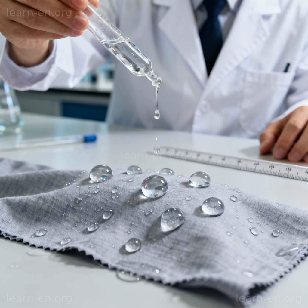 Proof as verification: water beading on waterproof fabric