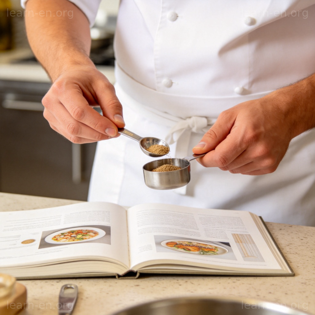 proper 含义图解：厨师遵循正确步骤准备菜肴