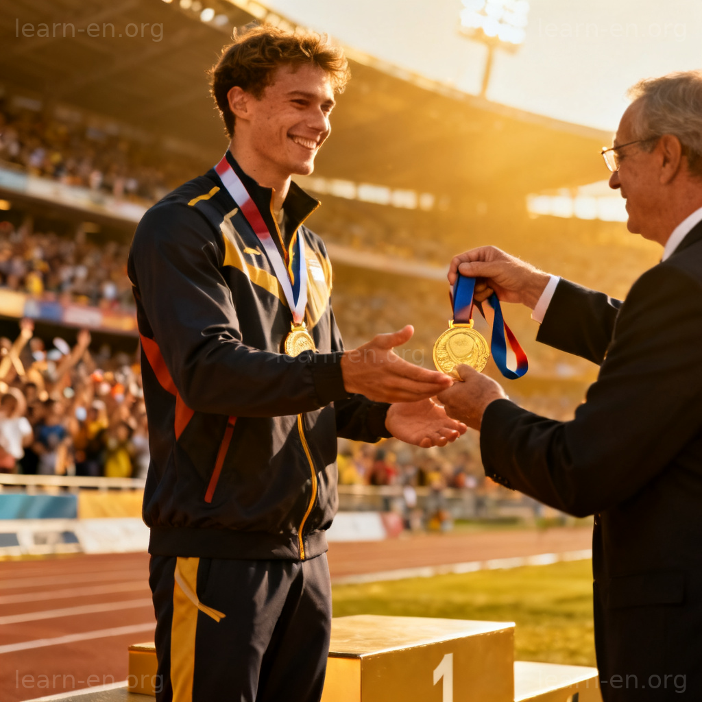 Purchase meaning of acquiring something valuable like a gold medal