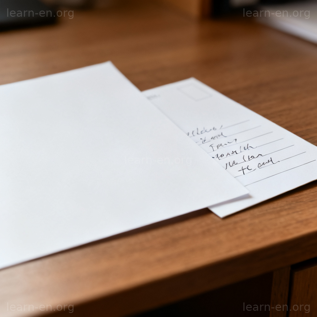 Diagram showing the reverse side of a document compared to its blank front.