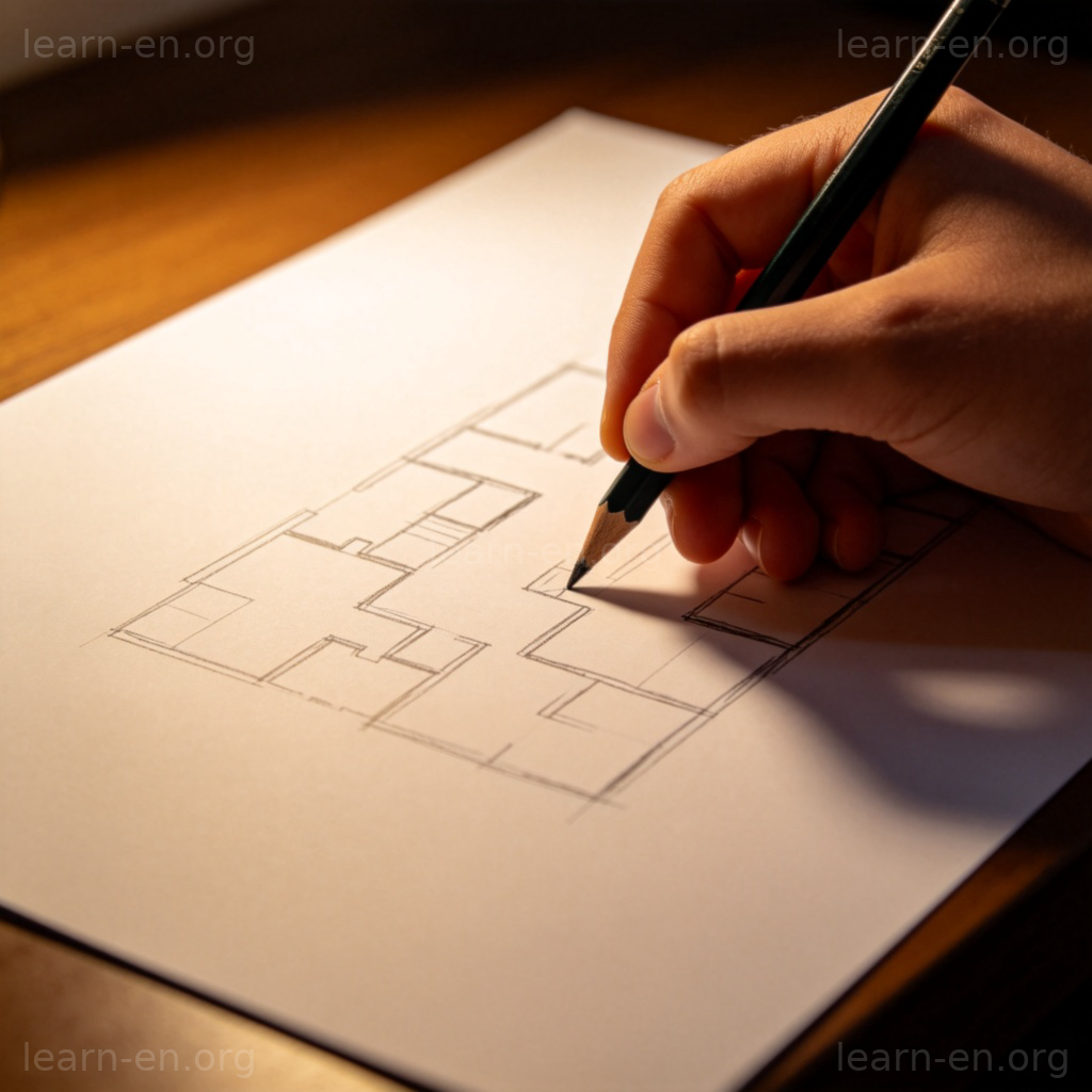 rough 含义图解：手绘粗略草图或示意图的场景