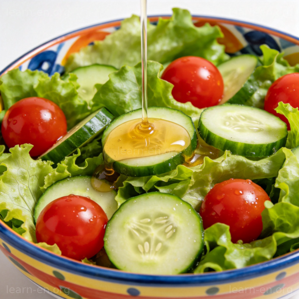 Bol de salade verte avec tomates cerises et concombres
