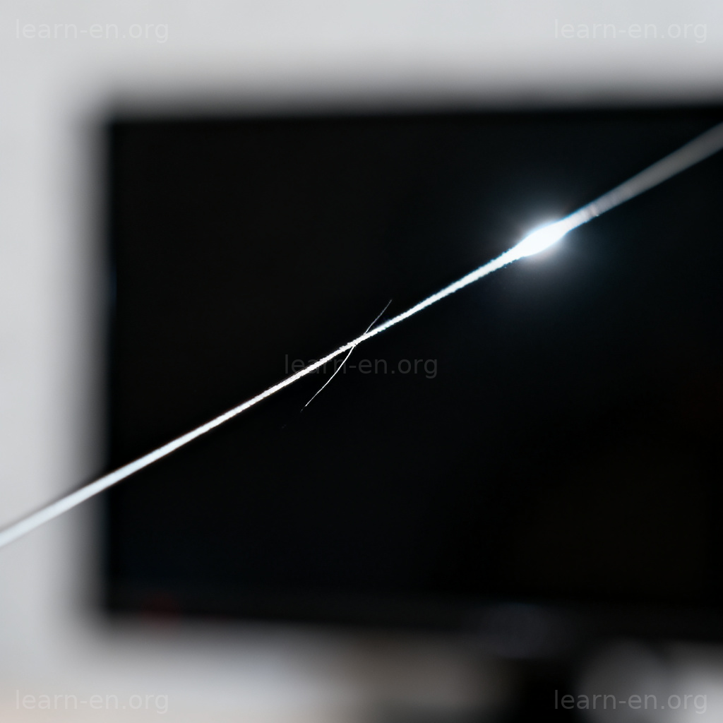 Surface scratch meaning shown by a thin line on a smartphone screen