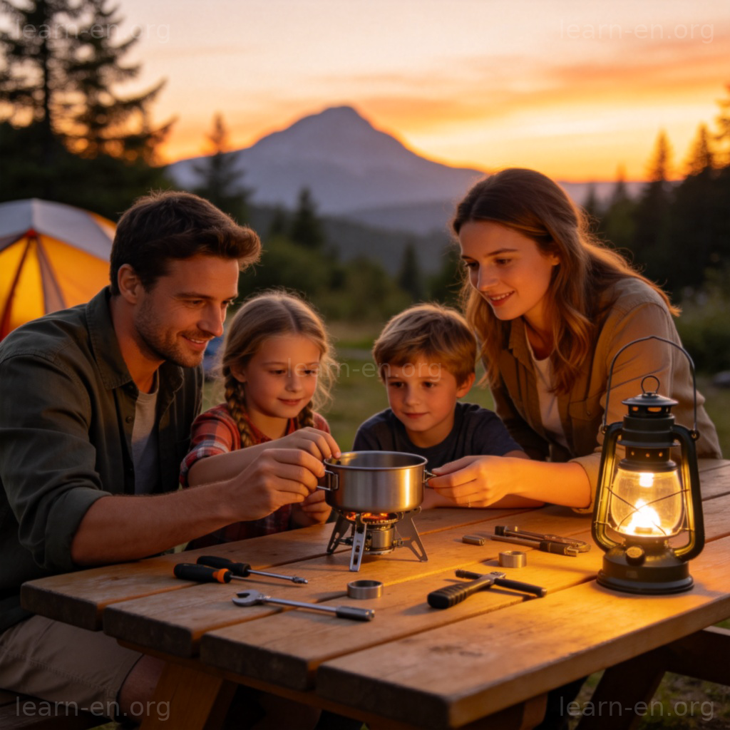 Set up the camping stove 图解