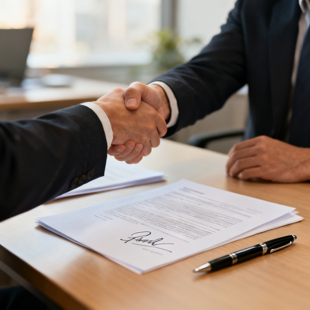 sign a contract 图片