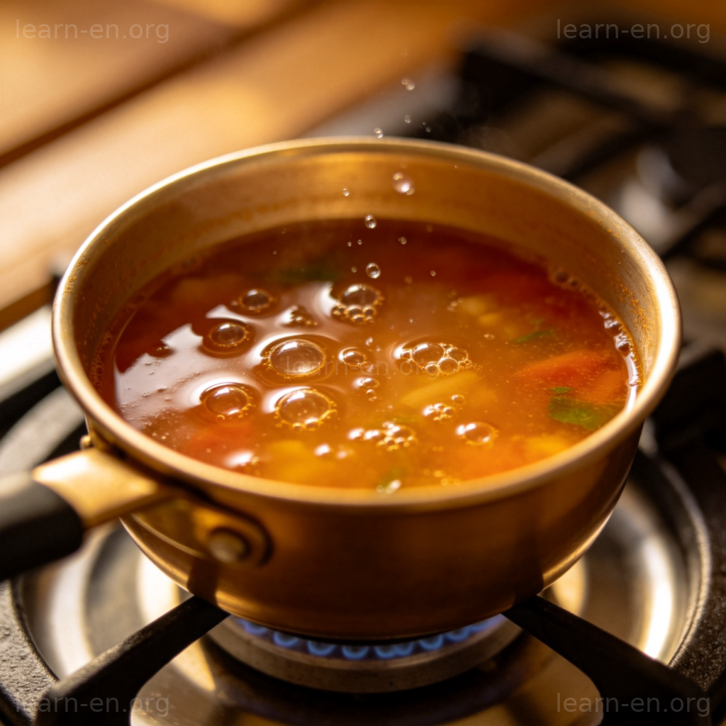 Simmer gentle boil pot