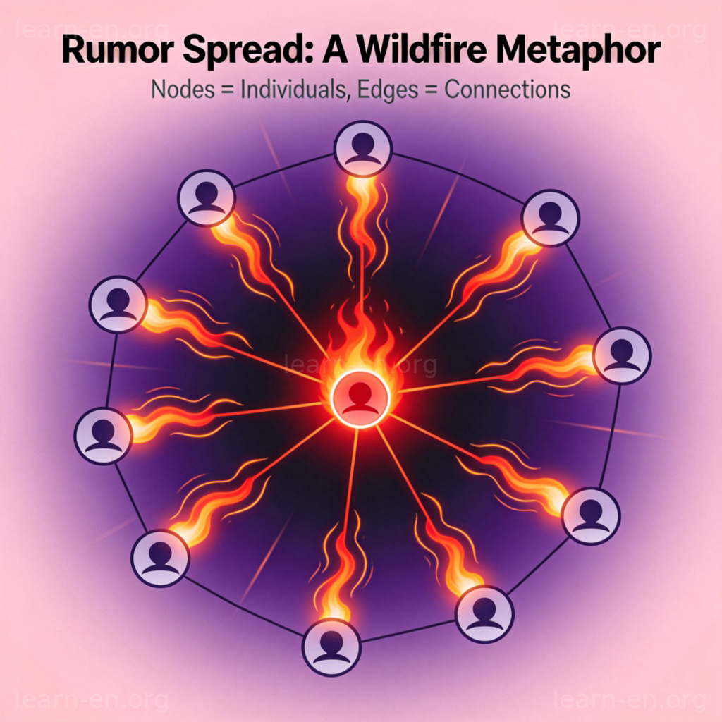 谣言传播视觉隐喻：如野火般在社交网络上快速蔓延