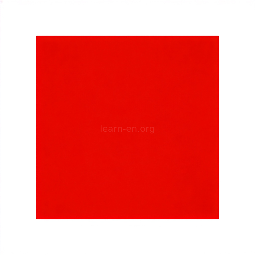Red square geometric shape with equal sides and right angles