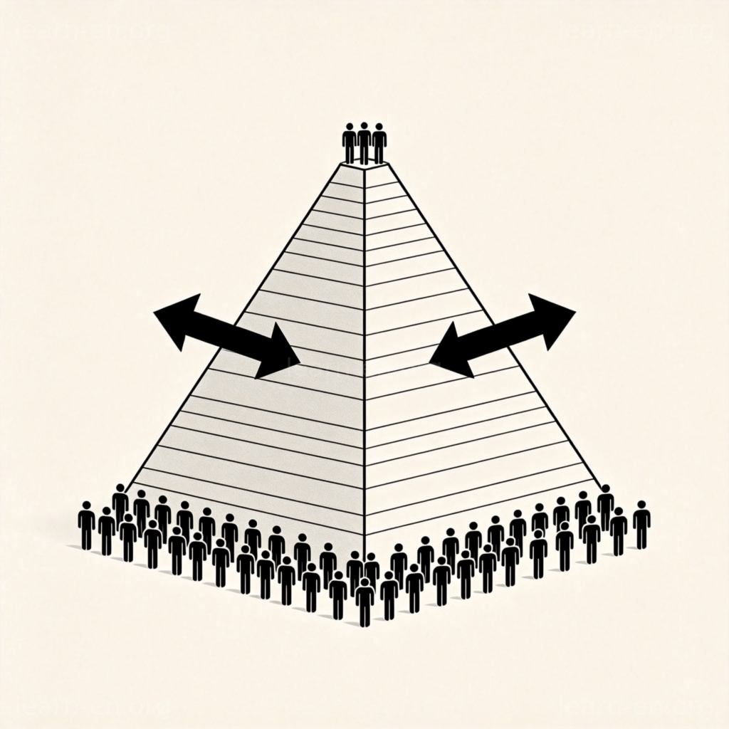 structural 结构性含义图解：社会金字塔深层结构示意图